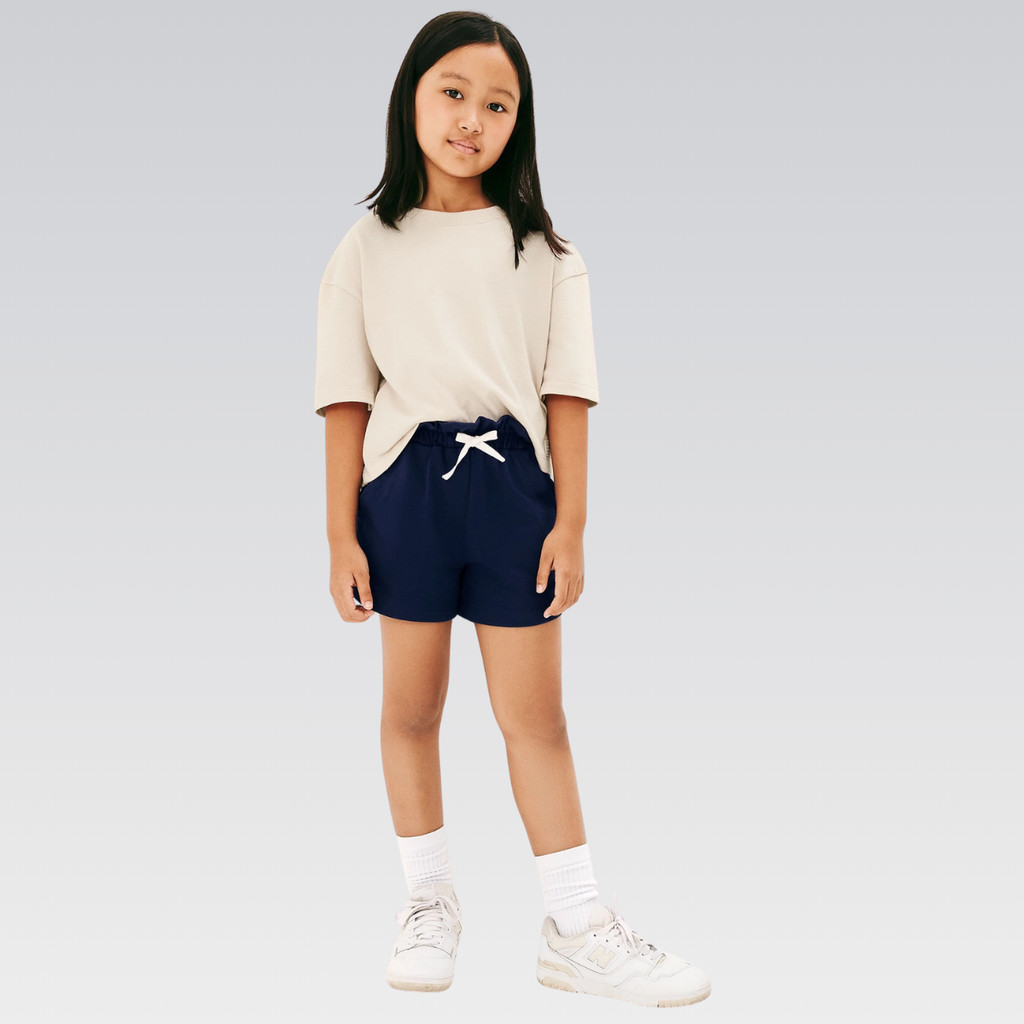 Shorts Infantil Menina Hering Moletom Runner Cadarço