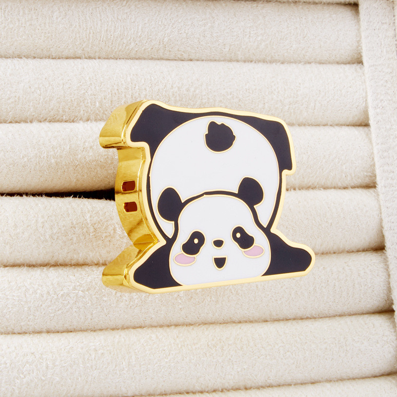 Carro aromaterapia desodorante de longa duração saída de ar pequeno pingente decorativo Panda carro aromaterapia Metal f