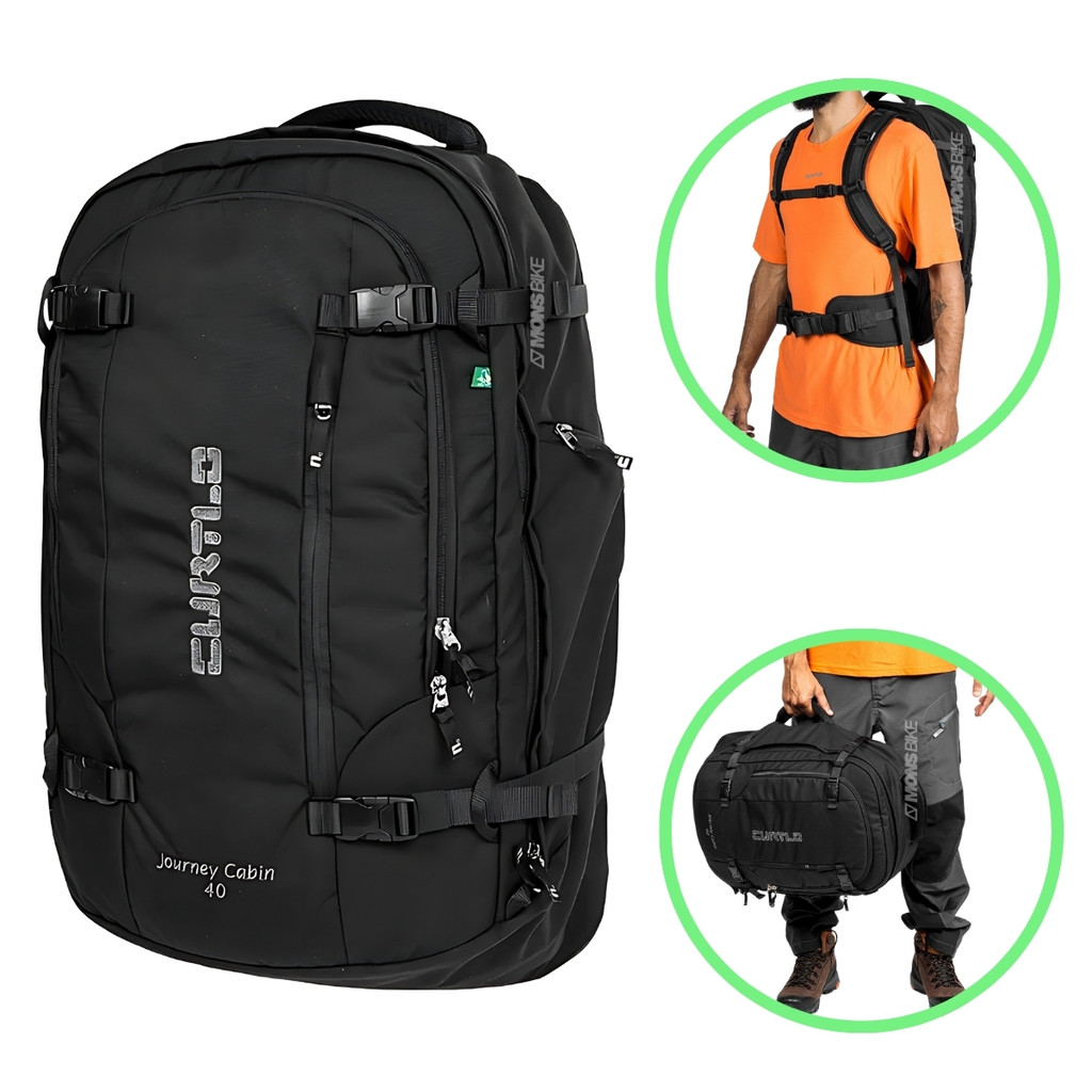 Mochila Curtlo Cabine A Bordo Do Avião Journey Cabin 40L Ideal Para Viagens Ou Mochilão