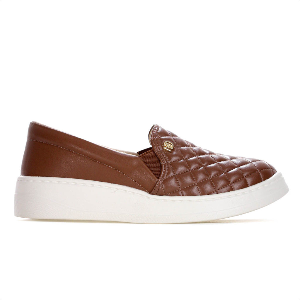 Tênis Modare Slip On Matelassê Marrom - Feminino