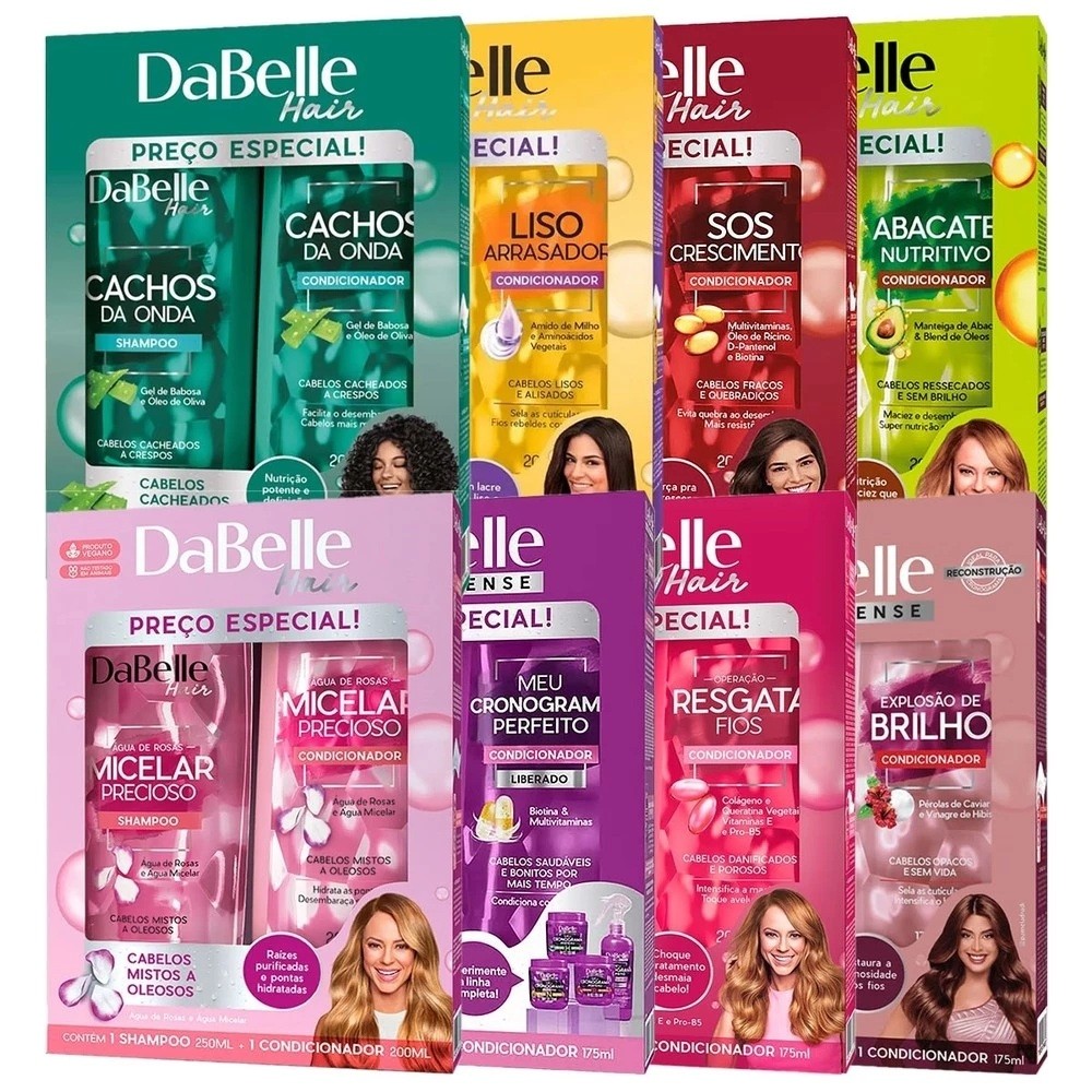 Kit DaBelle Hair Shampoo 250ml + Condicionador 200ml - A escolher