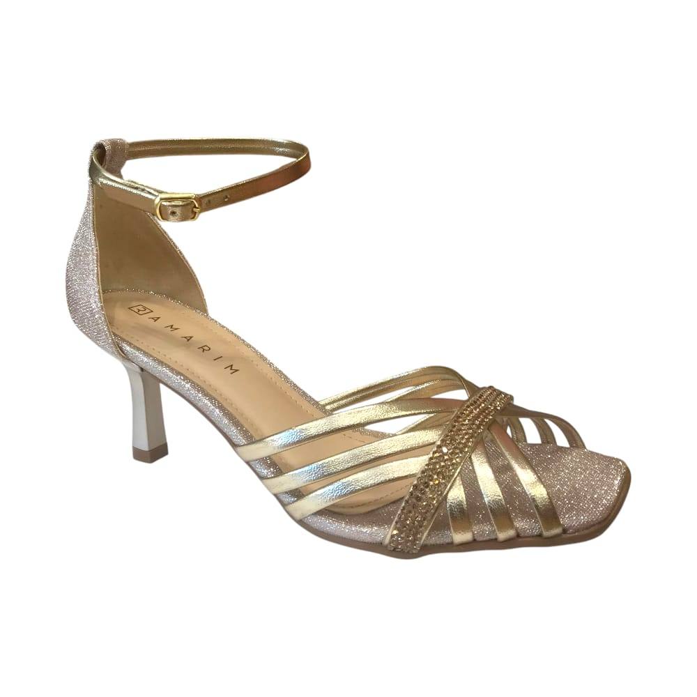Sandália Feminina Ramarim Napa Metal Plus Dourado 25-27206