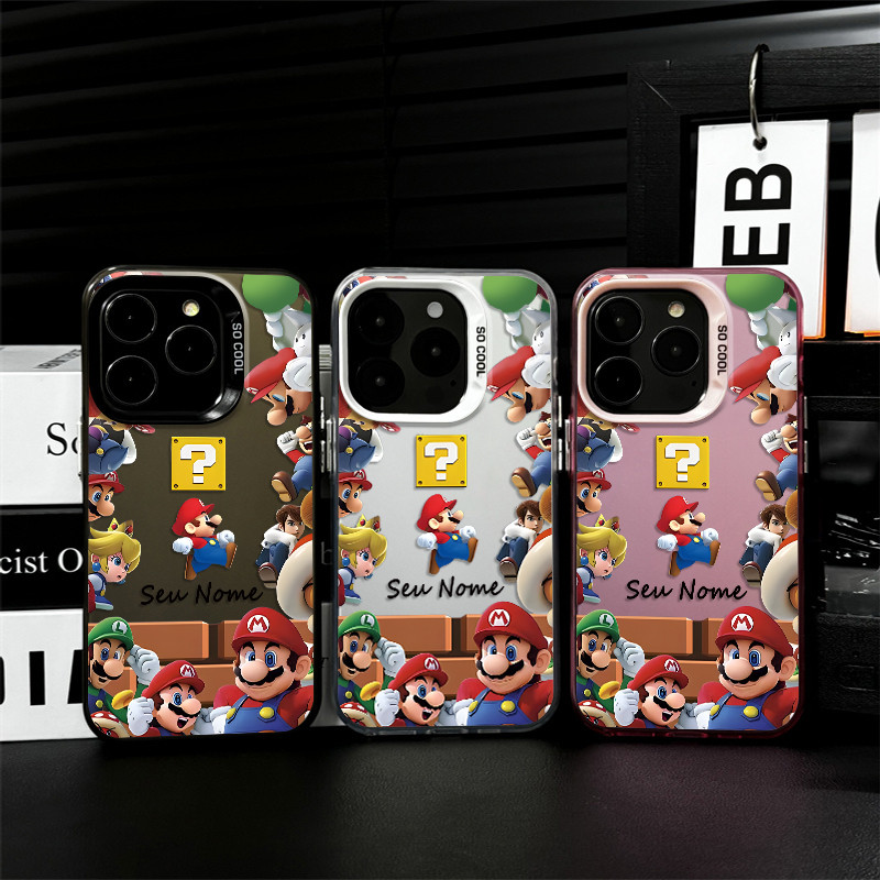 Capinha personalizada gamer do Super Mario Bros para Samsung Galaxy A07 A05 A05S A10S A04E A03 A35 A54 capa Dura Capa