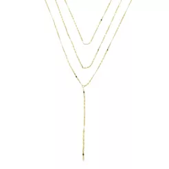 MIX DE COLARES ISABELLI GRAVATINHA FOLHEADO A OURO 18K