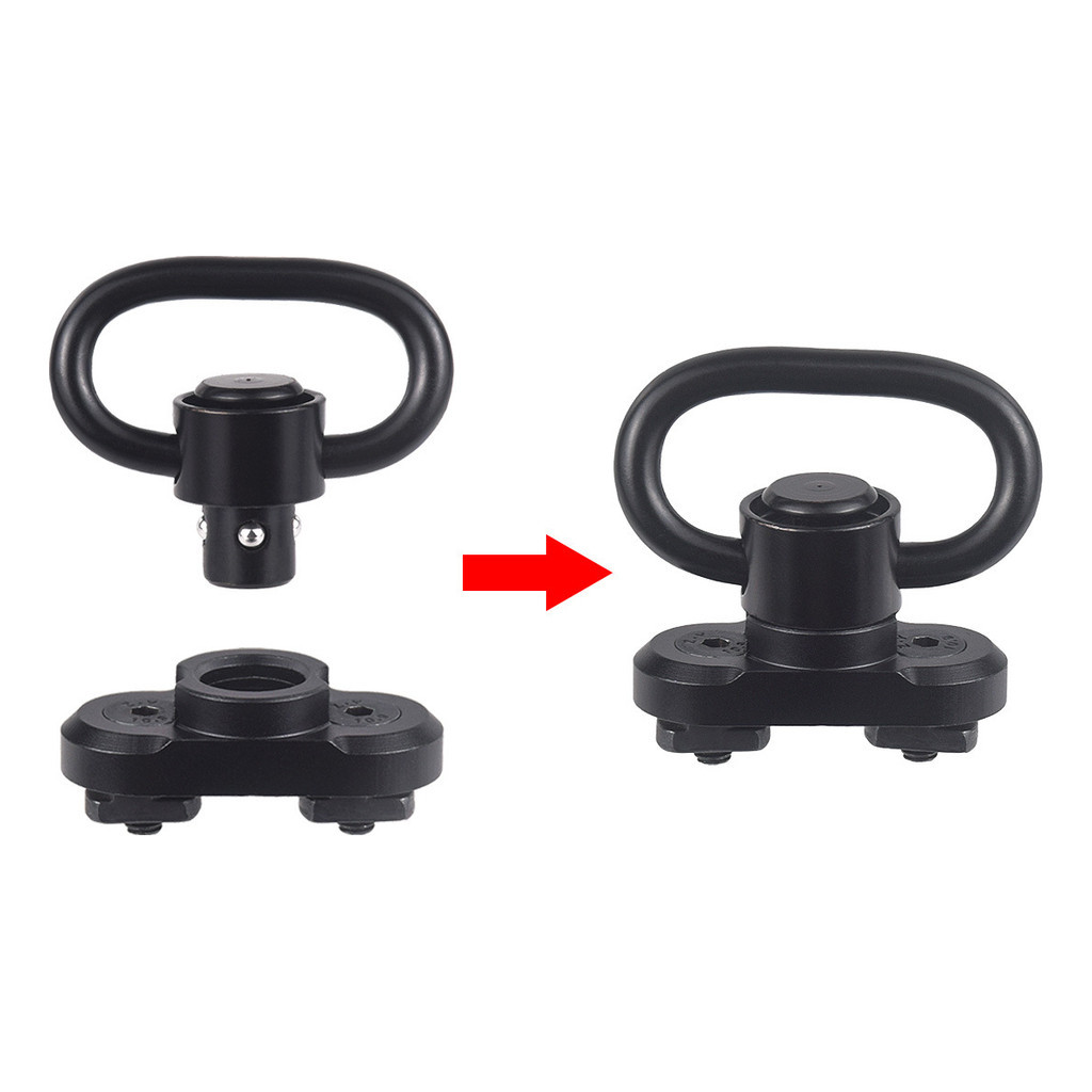 Kit Zarelho Qd Base 1,25  Engate Rápido Para Bandoleira Arma