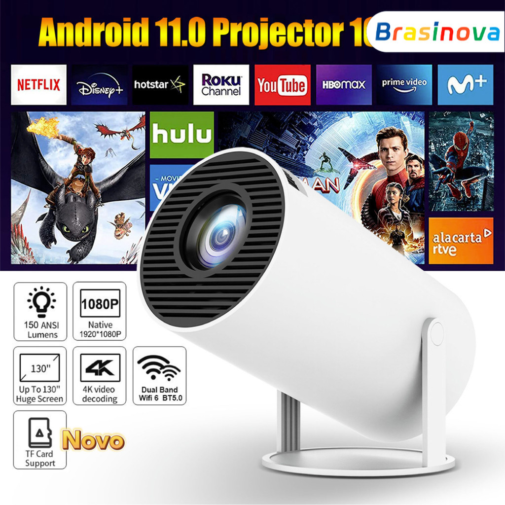 Projetor 4K HD 150 Polegadas Celular, Tv B0x, Xbox, PS, Pc, Wifi HY300 Pro Magcubic Envio Imediato