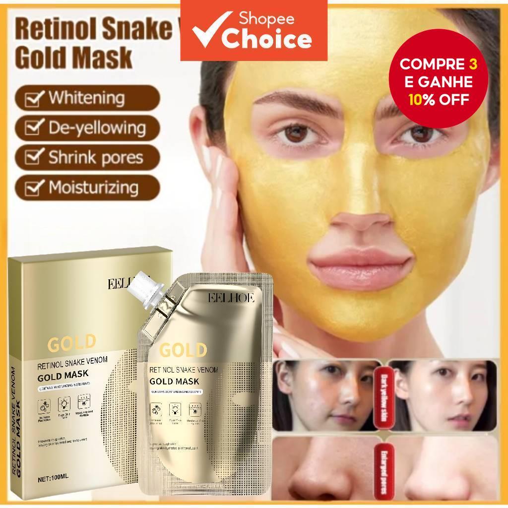 100ml Retinol Cobra Veneno Máscara De Ouro Limpeza Da Pele Poros Apertando Hidratante Rejuvenescedora CHIBEL
