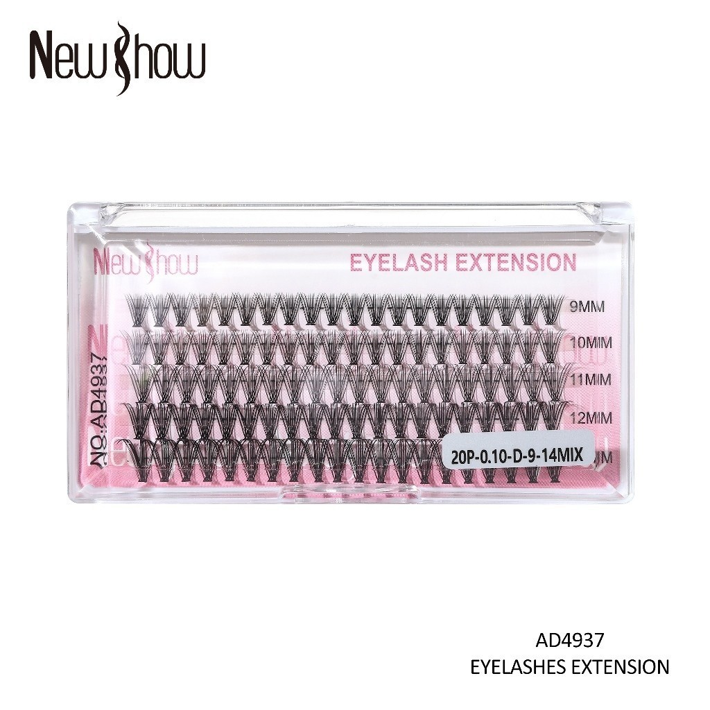 New Show 100 Unidades Números mistos Cílios Postiços 6D MINK 20P/30P/40P/50P-Tufos sem Nó em Oferta na Shopee