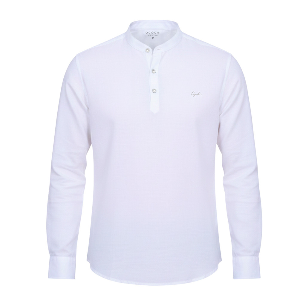 Camisa Bata Ogochi Casual Slim Gola
