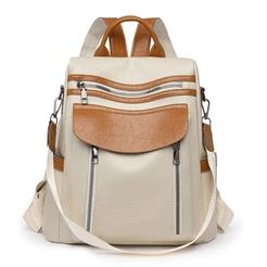 Nova mochila feminina modelo 2263 em PU, à prova d’água e anti-roubo, estilo coreano, fashion