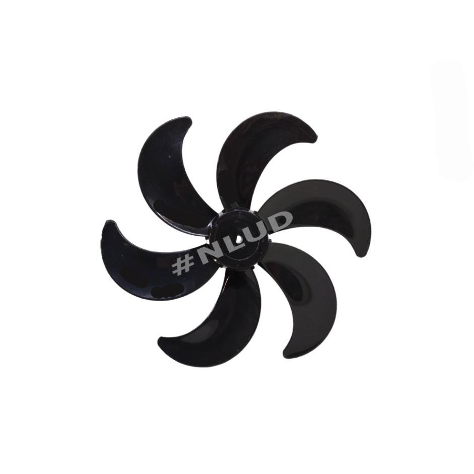 Hélice p/ Ventilador Mondial NV32 / NV15 / V37 / V24 / NV30 / NV31 - Polishop Ultra Wind VPS-30 - 30cm - Furo Meia Lua