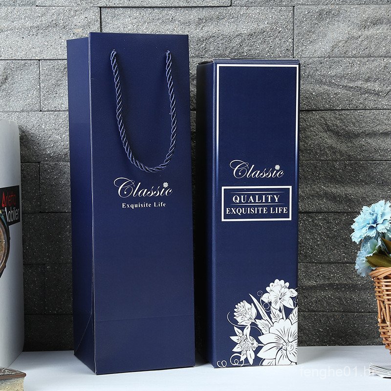 Caixa de vinho tinto em estoque, caixa de embalagem para vinho tinto seco para duas garrafas, caixa de presente portátil