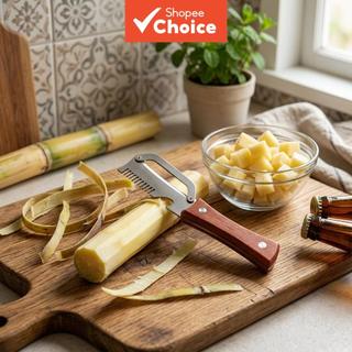 Descascador De Frutas E Vegetais Com Cabo De Madeira , Faca De Descascar Cozinha Em Aço I…