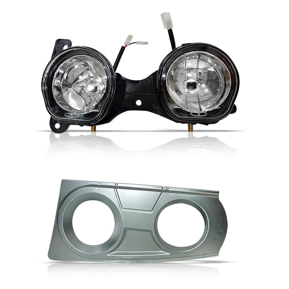 Farol de Milha Inferior Duplo Iveco Stralis 2008 Cursor 2009 com Moldura Lado Esquerdo
