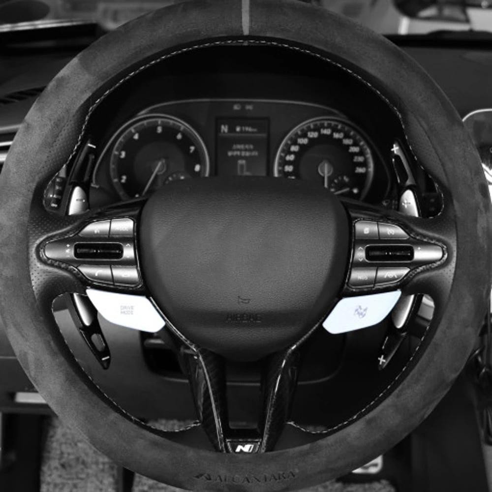 Para Hyundai Veloster N-Line Elantra CN7 Kona Volante Shift Paddle Extensão Interior Do Carro Guarnição Estilo Acessório