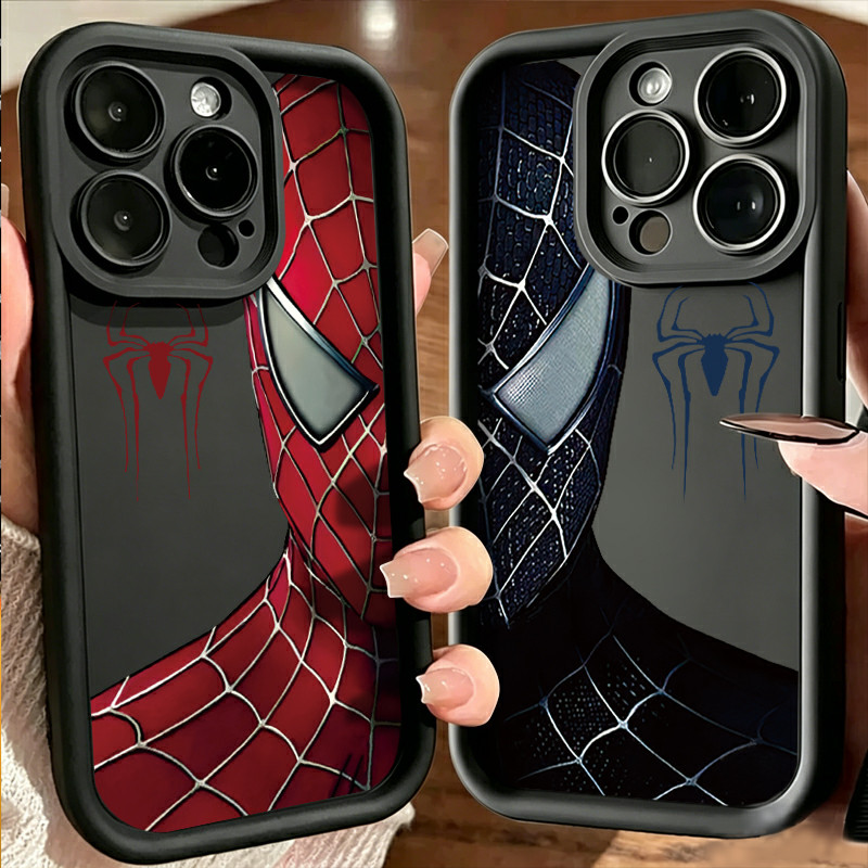 Capa para Redmi 12C 13C POCO X3 X6 Pro Note 12 13 14 Homem-Aranha Marvel Silicon
