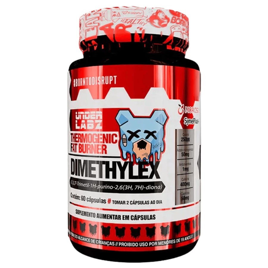 Dimethylex 60 Cápsulas Under Labz - Termogênico Sem Sabor