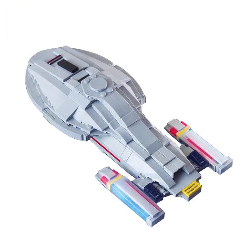 Blocos de montar MOC compatíveis com o modelo criativo da nave espacial LEGO 16925 Star Trek Voyager.