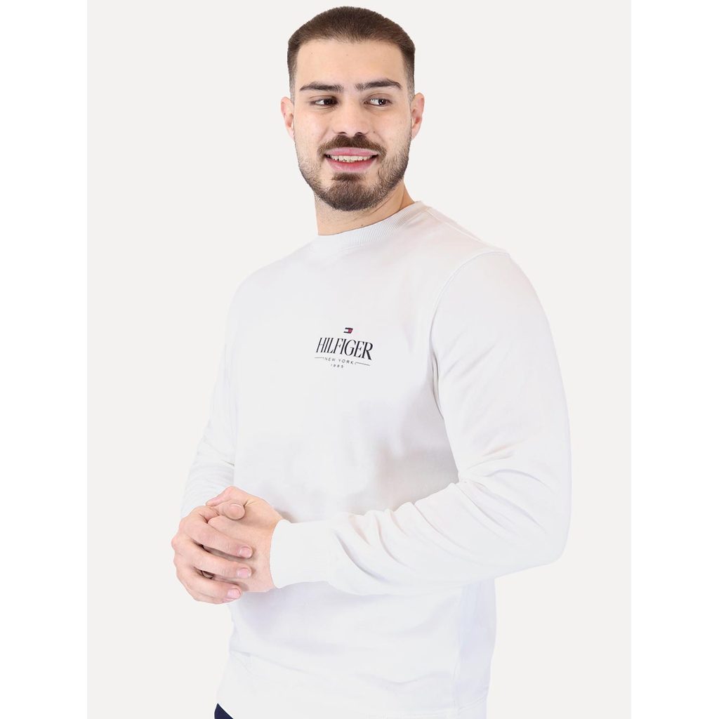 Moletom Tommy Hilfiger Masculino Stacked Sweatshirt Branco