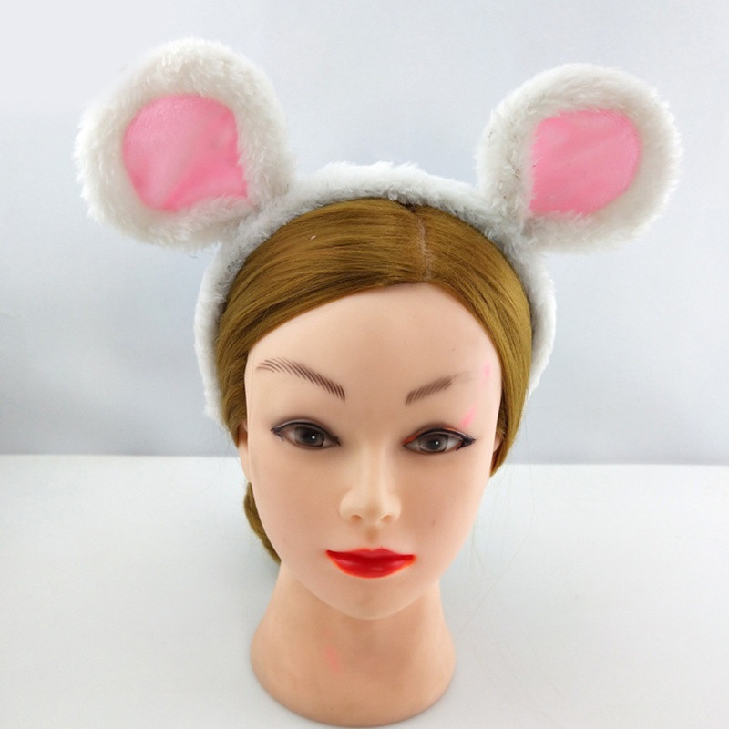 NA Orelhas De Rato De Pelúcia Tiara Desenho Animado Faixa De Cabelo Cosplay Foto De Halloween — imagem 2 de 2