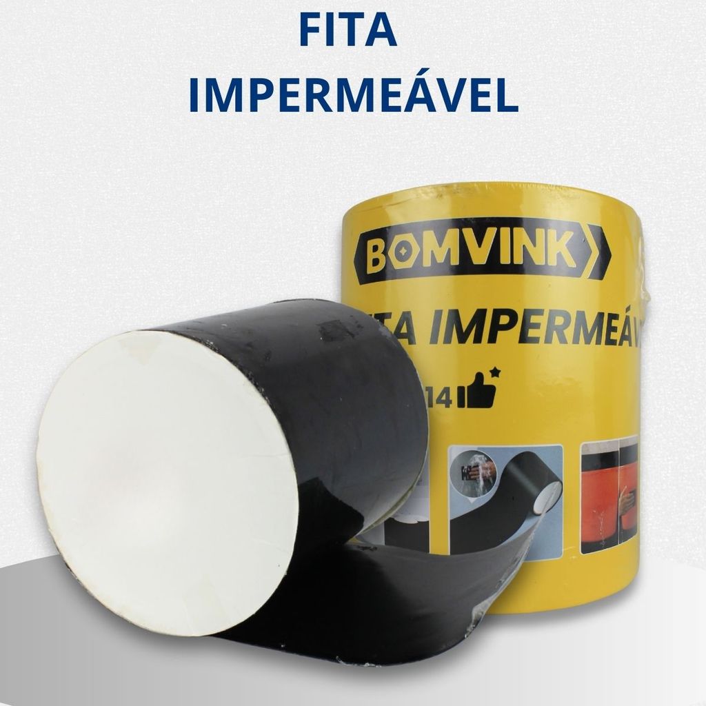 Fita Impermeável Adesiva Borracha Selante 10x150 Veda Tudo Alta Resistência à água Flex Tape