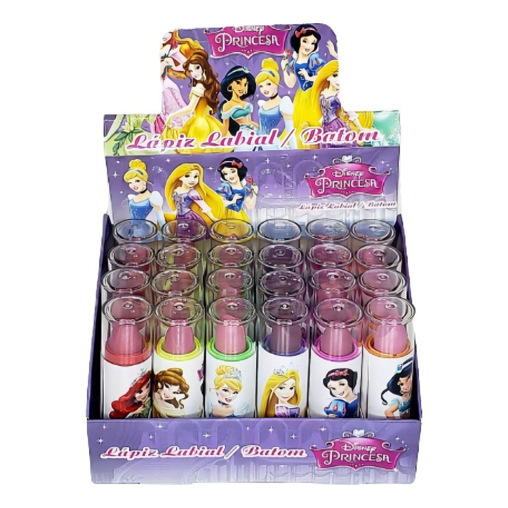 Kit 24 Batom Princesa infantil Meninas Criança Atacado