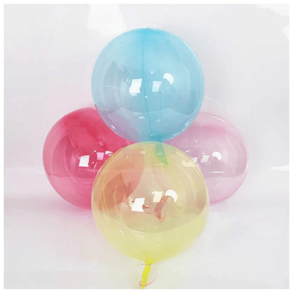 Kit Balão Bubble Bobo 24” Transparente Colorido | Decoração de Festa,Aniversario Eventos em Oferta na Shopee