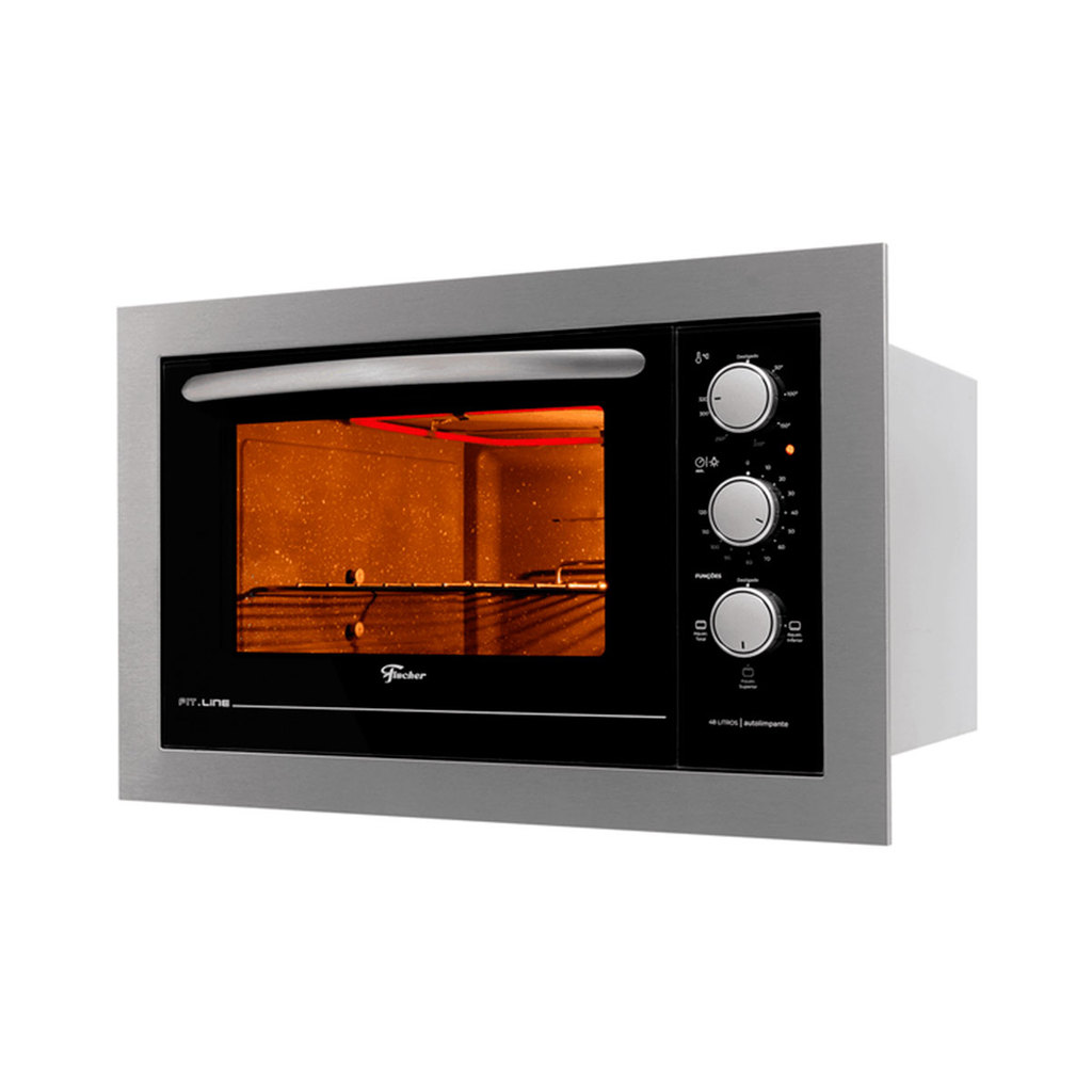 Imagem Forno Elétrico de Embutir Fischer Fit Line 48 litros Inox