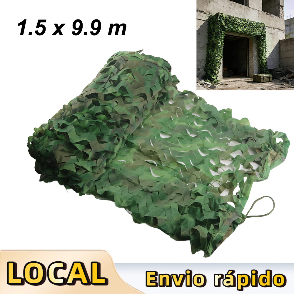 1,5 x 9,9 m Selva rede de camuflagem,capa de proteção de caça,para acampamento, caça militar,tiro,capas de carro