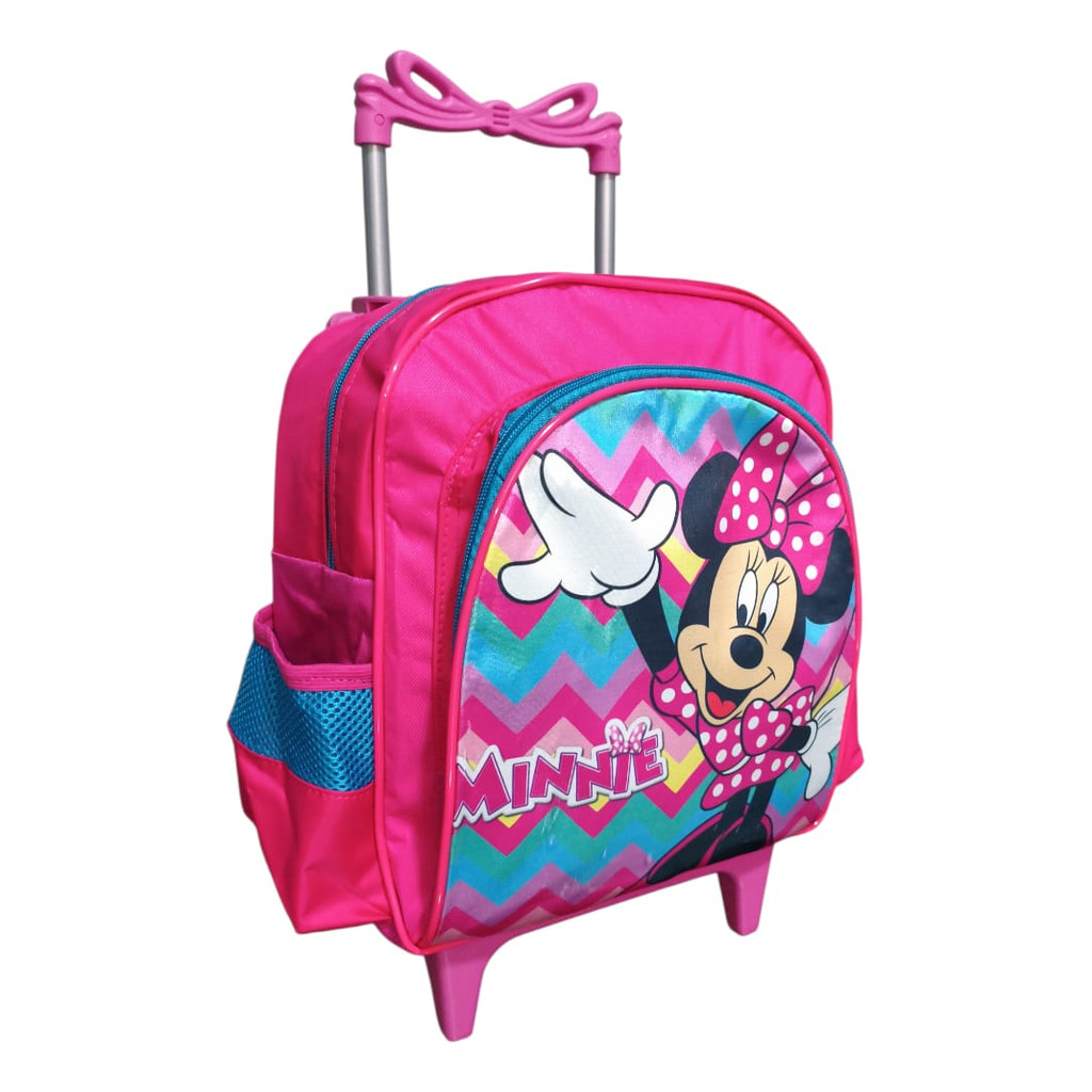 Mochila Infantil Minnie Escolar Rodinhas Creche Pequena Mine