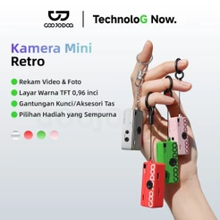 Câmera de polegar GOOJODOQ - Mini câmera de brinquedo retrô com vídeo CCD 720P, presente para crianças e meninas.