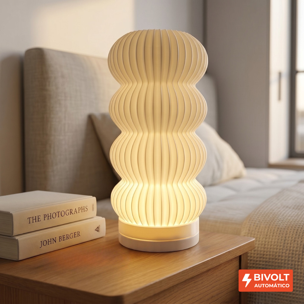 Luminária de Mesa quarto e sala  Kumon  Abajur Decorativo Minimalista Japonês