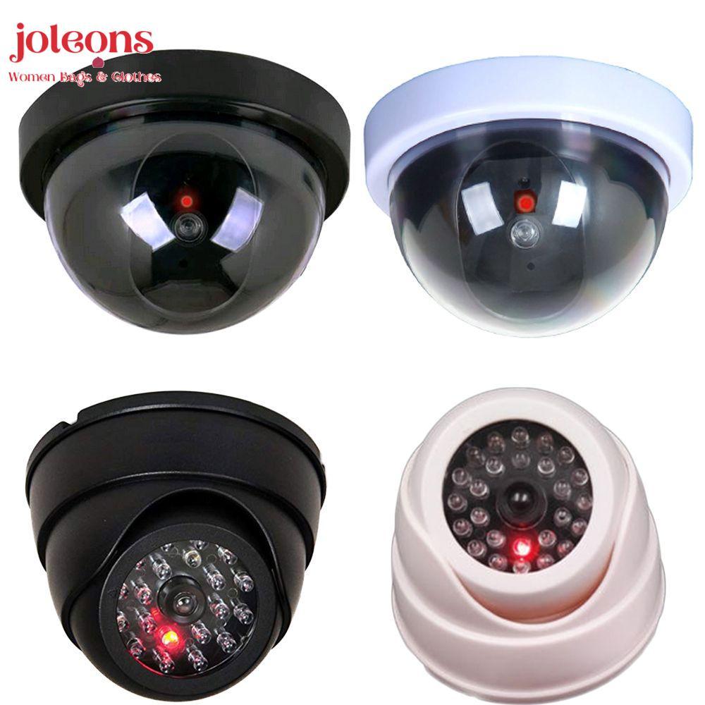 JOLEONS Manequim Câmera Cúpula Aviso Segurança Piscando Luz LED