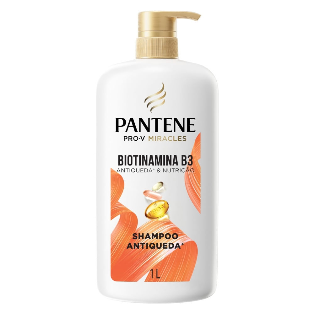Shampoo Antiqueda Pantene Pro-V Miracles Biotinamina B3 Antiqueda e Nutrição 1L