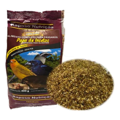 Ração Farinhada Papa de Insetos 400g Raposo Nutrição às