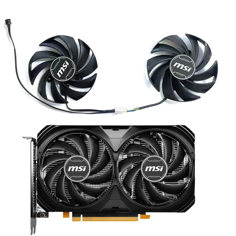 Novo Ventilador Refrigerador 87MM 4PIN PLD09210S12SS Para MSI GeForce RTX 4060 VENTUS 2X Preto 8G OC Placa Gráfica