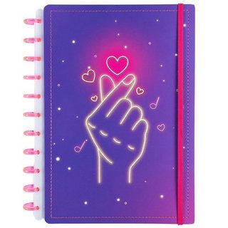 Caderno Médio Capa Dura Planejamento Anotações Disco Reposicionavel Folhas Fichario Universidade
