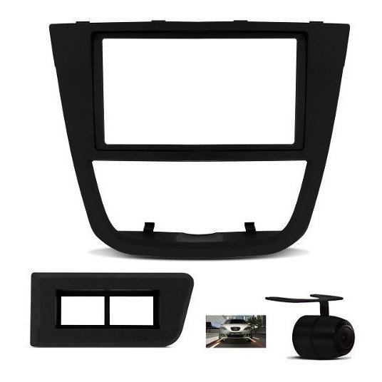 Moldura Painel 2 Din Vw Gol G5 Multimidia Pioneer Camera Re