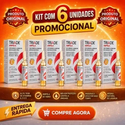Kit 6un Tríade Ampola Original Solução Oral 3ml Fortalecedor de Cabelo e Unha