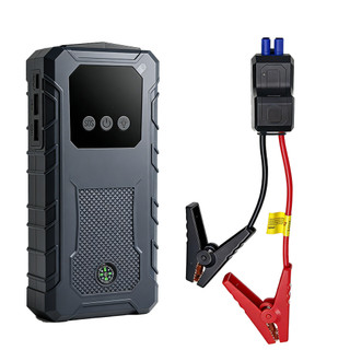 Bateria Auxiliar Portátil para Partida + LED + Power Bank com Rosca - Tripla Função