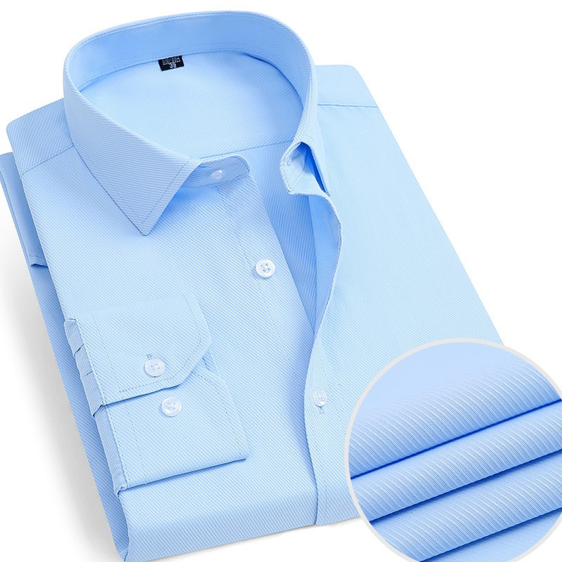 Camisa Social Masculina de Manga Longa Estilo Coreano para Negócios e Escritório 3814