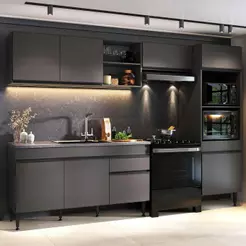 Armário Cozinha Modulada Completa 281,5cm Milano Multimóveis MP2397