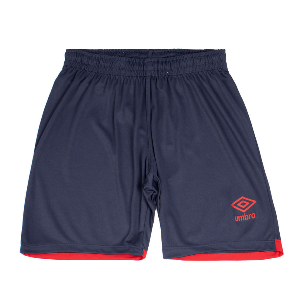 Calção Infantil Umbro Dínamo Cordão Marinho/Vermelho