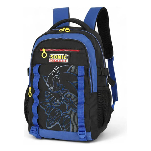 Mochila De Costas Sonic The Hedgehog Preto/azul Sonic Sega
