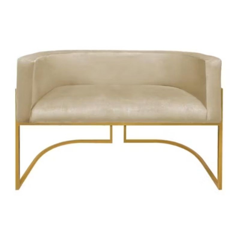 Poltrona Decorativa 2 Lugares Namoradeira Cadeira para Clínica Recepção Consultório Luxo