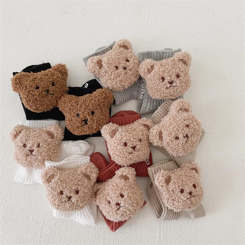 6 Pares De Meias Para Bebês Recém-Nascidos , Meninos E Meninas , Quentes Fofas , Adorável , Urso De Desenho Animado , An