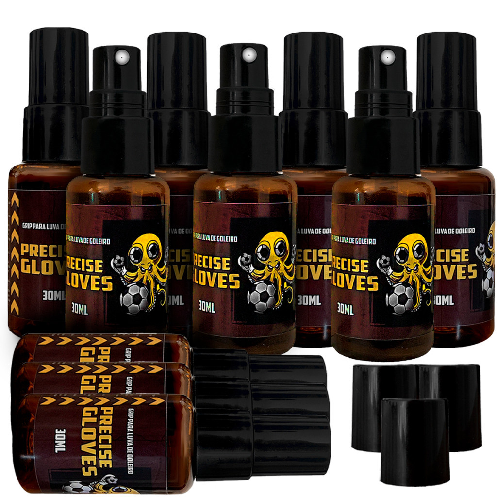 Kit 10 Grip Cola Spray Luva De Goleiro 30 ML Cola Para Luva Liquido Infantil E Adulto Precise Gloves