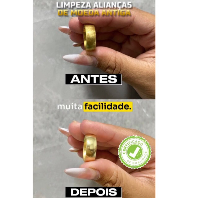 Pasta de polir joias 100% moeda antiga, ouro e prata - ideal para alianças e aneis brilho intenso em Oferta na Shopee