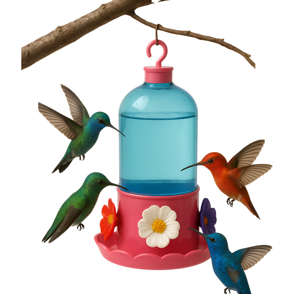 Bebedouro Beija Flor Floral Coloridas 250ml Suporte Plastico Antiderrame Anti-Formiga Resistente Leve Pendurar Aves em Oferta na Shopee