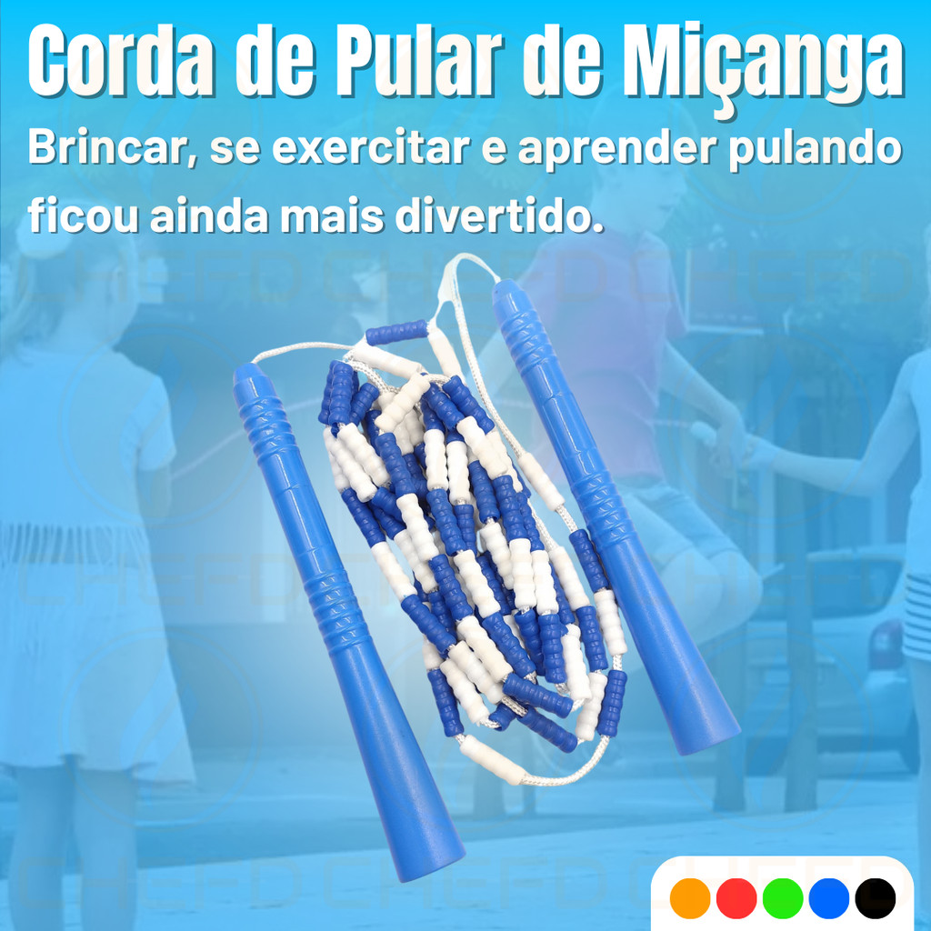 Detalhes do Corda de Pular Multifuncional – Segmentada com Miçangas para Uso em Esportes e Recreação